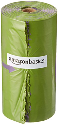 AmazonBasics - Bolsa mejorada para heces de perro con aditivos EPI y dispensador y pinza para correa - 810 unidades, lavanda AmazonBasics - Bolsa mejorada para heces de perro con aditivos EPI y dispensador y pinza para correa - 810 unidades, lavanda