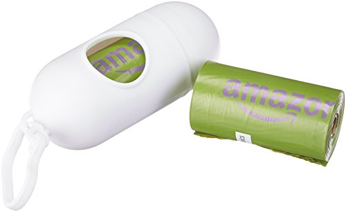 AmazonBasics - Bolsa mejorada para heces de perro con aditivos EPI y dispensador y pinza para correa - 810 unidades, lavanda AmazonBasics - Bolsa mejorada para heces de perro con aditivos EPI y dispensador y pinza para correa - 810 unidades, lavanda