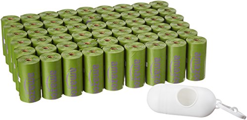 AmazonBasics - Bolsa mejorada para heces de perro con aditivos EPI y dispensador y pinza para correa - 810 unidades, lavanda AmazonBasics - Bolsa mejorada para heces de perro con aditivos EPI y dispensador y pinza para correa - 810 unidades, lavanda