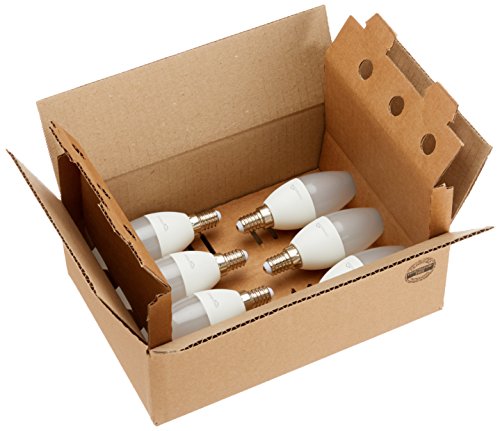 AmazonBasics Bombilla LED E14, 5.5W (equivalente a 40W), Blanco Cálido- 6 unidades AmazonBasics Bombilla LED E14, 5.5W (equivalente a 40W), Blanco Cálido- 6 unidades