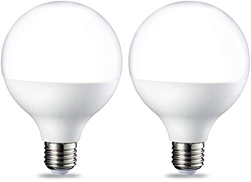 AmazonBasics Bombilla LED Globo E27, 14.5W (equivalente a 100W), Blanco Cálido, 2 unidades