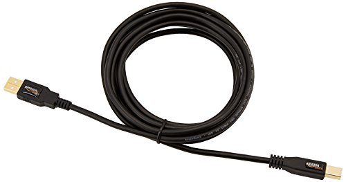 AmazonBasics - Cable USB 2.0 A macho a B macho con conectores dorados (3 m)