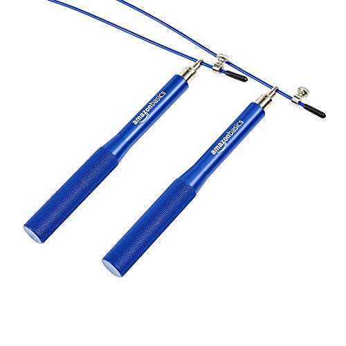 AmazonBasics - Comba con mangos de aluminio, color azul AmazonBasics - Comba con mangos de aluminio, color azul