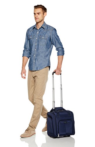 AmazonBasics - Equipaje para llevar bajo el asiento, Azul marino AmazonBasics - Equipaje para llevar bajo el asiento, Azul marino