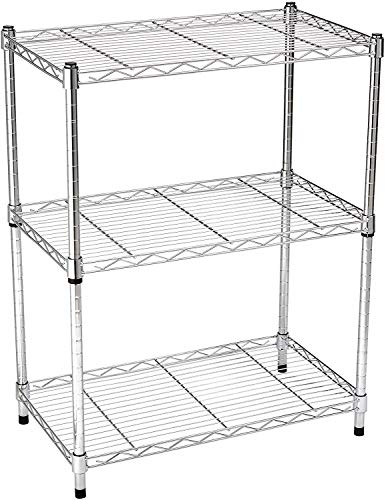 AmazonBasics - Estantería con 3 baldas, cromado AmazonBasics - Estantería con 3 baldas, cromado