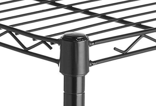AmazonBasics - Estantería de 5 baldas, con ruedas - Negro AmazonBasics - Estantería de 5 baldas, con ruedas - Negro
