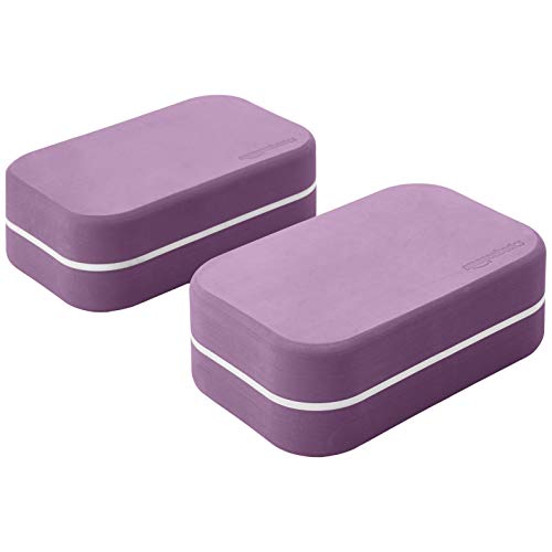 AmazonBasics - Esterilla de yoga en TPE de 0,6 cm de grosor, lote de 6 artículos, morado AmazonBasics - Esterilla de yoga en TPE de 0,6 cm de grosor, lote de 6 artículos, morado