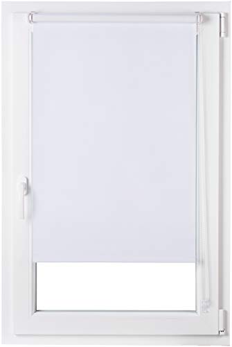 AmazonBasics - Estor opaco y enrollable, con revestimiento de color a juego, 56 x 150 cm, Blanco