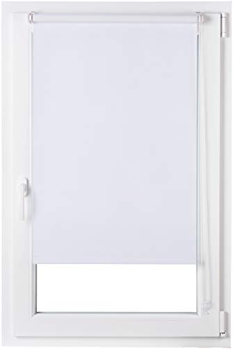 AmazonBasics - Estor opaco y enrollable, con revestimiento de color a juego, 56 x 150 cm, Blanco AmazonBasics - Estor opaco y enrollable, con revestimiento de color a juego, 56 x 150 cm, Blanco