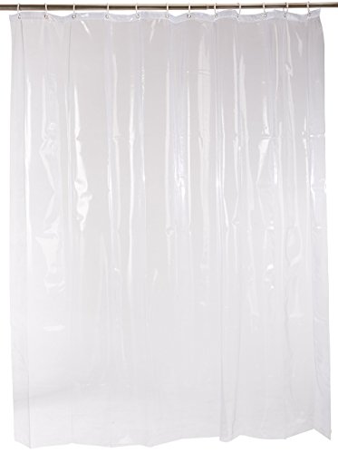 AmazonBasics - Forro transparente de PVC para cortina de ducha (180 x 180 cm)