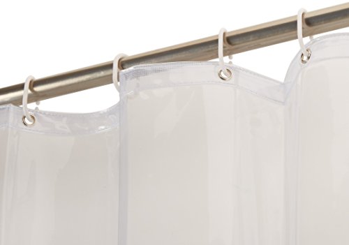 AmazonBasics - Forro transparente de PVC para cortina de ducha (180 x 180 cm)