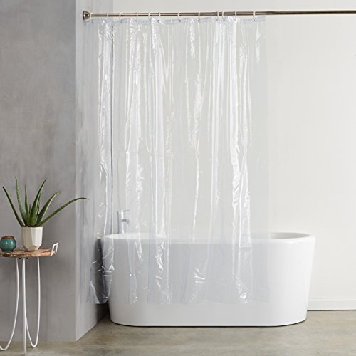AmazonBasics - Forro transparente de PVC para cortina de ducha (180 x 180 cm)
