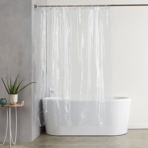 AmazonBasics - Forro transparente de PVC para cortina de ducha (180 x 180 cm) AmazonBasics - Forro transparente de PVC para cortina de ducha (180 x 180 cm)