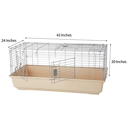 AmazonBasics – Jaula hábitat para animales pequeños con accesorios, 105 x 62 x 50 cm, Grande