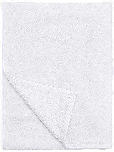 AmazonBasics - Juego de 4 toallas de secado rápido, 2 toallas de baño y 2 toallas de mano - Blanco
