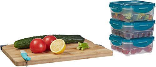 AmazonBasics: Juego de almacenamiento de comida de 3 unidades, 3 x 0,80 L AmazonBasics: Juego de almacenamiento de comida de 3 unidades, 3 x 0,80 L