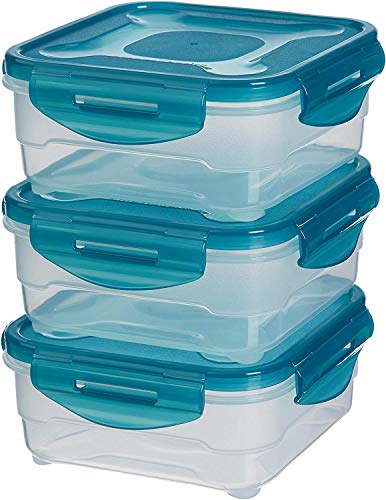 AmazonBasics: Juego de almacenamiento de comida de 3 unidades, 3 x 0,80 L AmazonBasics: Juego de almacenamiento de comida de 3 unidades, 3 x 0,80 L