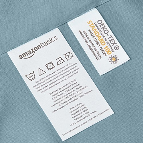AmazonBasics - Juego de funda nórdica de microfibra ligera de microfibra, 230 x 220 cm, Azul celosía (Dusty Blue Trellis) AmazonBasics - Juego de funda nórdica de microfibra ligera de microfibra, 230 x 220 cm, Azul celosía (Dusty Blue Trellis)