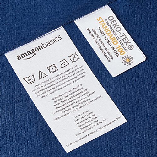 AmazonBasics - Juego de funda nórdica de microfibra ligera de microfibra, 260 x 220 cm, Azul real raya (Royal Blue Calvin Stripe) AmazonBasics - Juego de funda nórdica de microfibra ligera de microfibra, 260 x 220 cm, Azul real raya (Royal Blue Calvin Stripe)