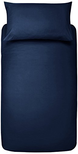 AmazonBasics - Juego de fundas de edredón y de almohada de microfibra, 135 x 200 cm + 1 funda 50 x 80 cm - Azul marino