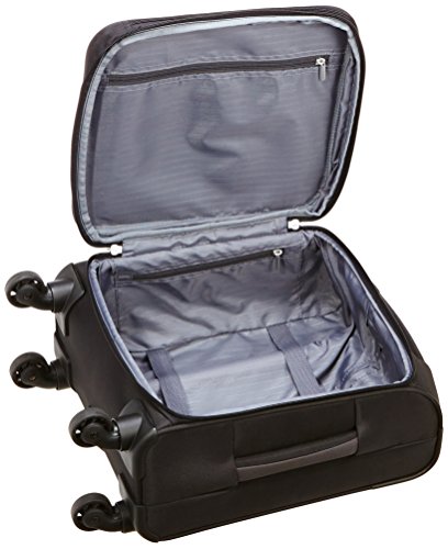 AmazonBasics - Maleta blanda con ruedas giratorias, 47 cm, para equipaje de mano, Negro