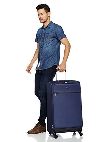 AmazonBasics - Maleta blanda con ruedas giratorias, 74 cm, Azul marino