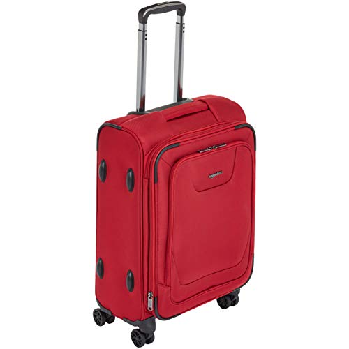 AmazonBasics - Maleta con ruedas de calidad superior, expandible, con lados blandos y cierre con candado TSA, 53 cm, Rojo AmazonBasics - Maleta con ruedas de calidad superior, expandible, con lados blandos y cierre con candado TSA, 53 cm, Rojo