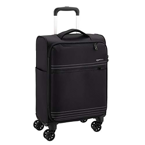 AmazonBasics – Maleta de mano con ruedas flexible y ligera, 56 cm, Negro AmazonBasics – Maleta de mano con ruedas flexible y ligera, 56 cm, Negro