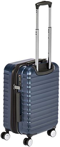 AmazonBasics - Maleta de mano rígida de alta calidad, con ruedas y cerradura TSA incorporada, 55 cm, Azul marino