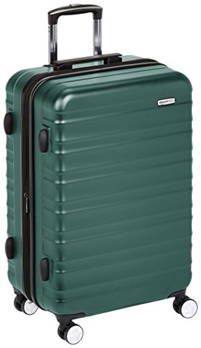 AmazonBasics - Maleta rígida de alta calidad, con ruedas y cerradura TSA incorporada - 68 cm, Verde