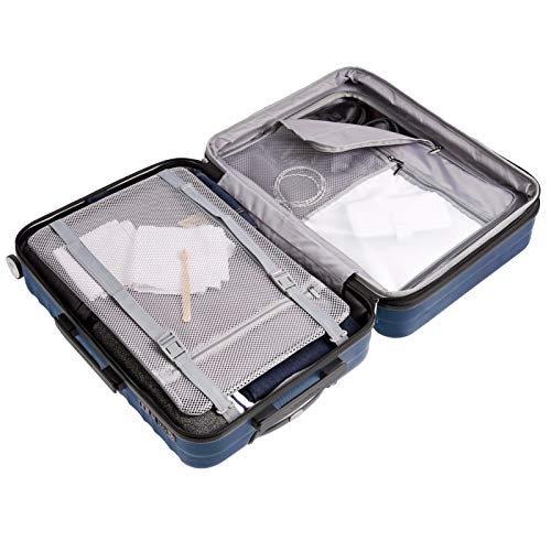 AmazonBasics - Maleta rígida giratoria prémium de 68 cm, azul marino AmazonBasics - Maleta rígida giratoria prémium de 68 cm, azul marino