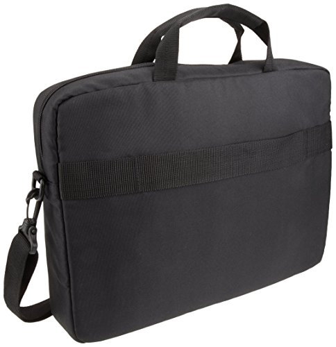 AmazonBasics - Maletín compacto para portátil con correa para el hombro y bolsillos para accesorios (15,6 pulgadas, 40 cm), negro, 1 unidad