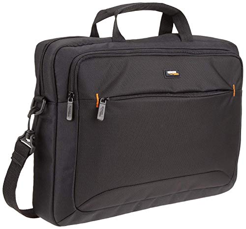 AmazonBasics - Maletín compacto para portátil con correa para el hombro y bolsillos para accesorios (15,6 pulgadas, 40 cm), negro, 1 unidad AmazonBasics - Maletín compacto para portátil con correa para el hombro y bolsillos para accesorios (15,6 pulgadas, 40 cm), negro, 1 unidad