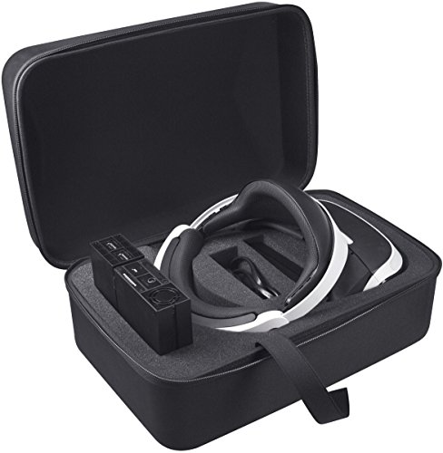 AmazonBasics - Maletín de transporte para casco y accesorios para PlayStation VR, Negro