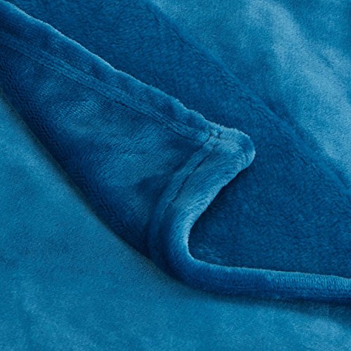 AmazonBasics - Manta, hecha de felpa suave de terciopelo - 229 x 274cm - azul-verde AmazonBasics - Manta, hecha de felpa suave de terciopelo - 229 x 274cm - azul-verde