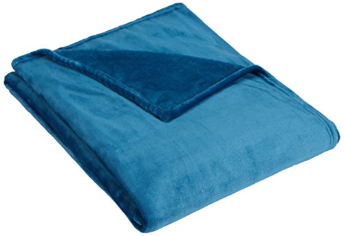 AmazonBasics - Manta, hecha de felpa suave de terciopelo - 229 x 274cm - azul-verde AmazonBasics - Manta, hecha de felpa suave de terciopelo - 229 x 274cm - azul-verde