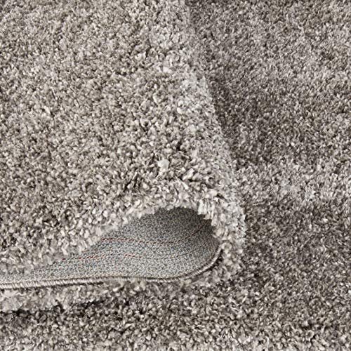 AmazonBasics Modern Plush High-Pile Shag Rug 160X230 - Grey