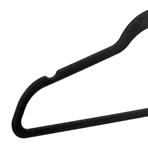 AmazonBasics - Perchas de terciopelo para trajes - Paquete de 100, Negro AmazonBasics - Perchas de terciopelo para trajes - Paquete de 100, Negro