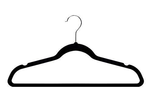AmazonBasics - Perchas de terciopelo para trajes - Paquete de 100, Negro AmazonBasics - Perchas de terciopelo para trajes - Paquete de 100, Negro