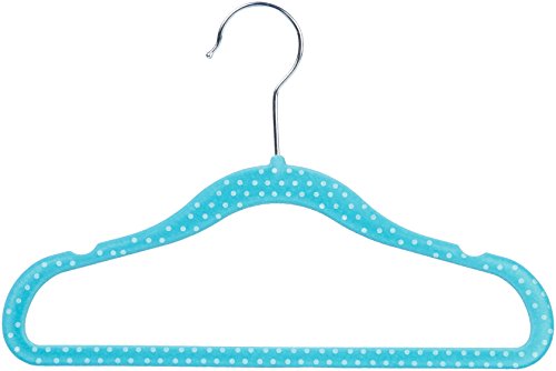 AmazonBasics - Perchas infantiles de terciopelo - Paquete de 50, Azul (lunares) AmazonBasics - Perchas infantiles de terciopelo - Paquete de 50, Azul (lunares)