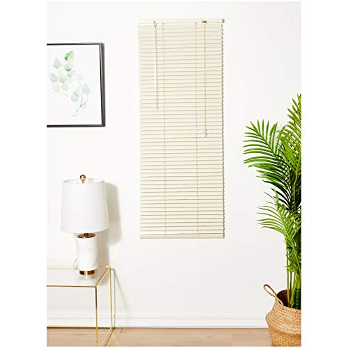 AmazonBasics - Persiana veneciana de aluminio, 50 x 130 cm, Crema