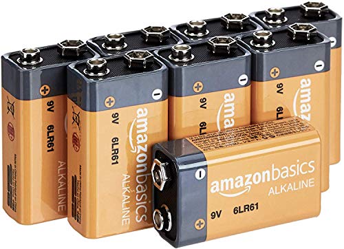 AmazonBasics - Pilas alcalinas de 9 voltios, gama Everyday, paquete de 8 (el aspecto puede variar)