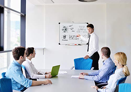 AmazonBasics - Pizarra blanca magnética con bandeja para rotuladores y marco de aluminio, 60 x 90 cm AmazonBasics - Pizarra blanca magnética con bandeja para rotuladores y marco de aluminio, 60 x 90 cm