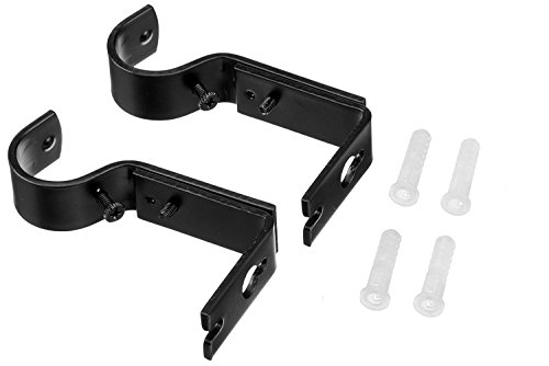 AmazonBasics - Set de 2 soportes ajustables de pared - Negro AmazonBasics - Set de 2 soportes ajustables de pared - Negro