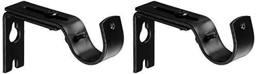 AmazonBasics - Set de 2 soportes ajustables de pared - Negro AmazonBasics - Set de 2 soportes ajustables de pared - Negro