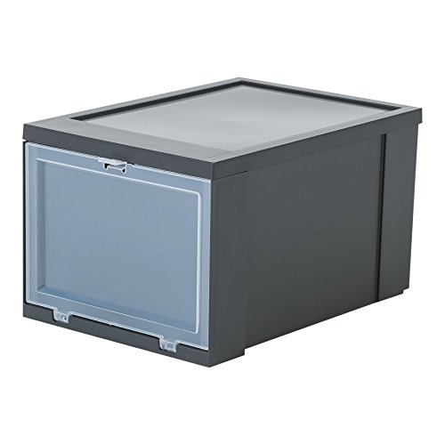 AmazonBasics Shoes Box EUDF-S Lote de 3 Cajas de Almacenamiento para los Zapatos, Negra, 9 L, 31 x 22 x 18 cm AmazonBasics Shoes Box EUDF-S Lote de 3 Cajas de Almacenamiento para los Zapatos, Negra, 9 L, 31 x 22 x 18 cm