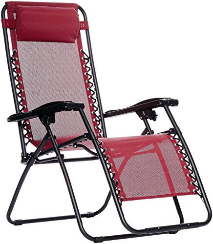 AmazonBasics Silla Gravedad Cero, burdeos