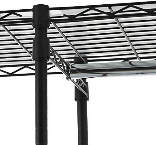 AmazonBasics - Sistema organizador de armario extensible, Negro AmazonBasics - Sistema organizador de armario extensible, Negro
