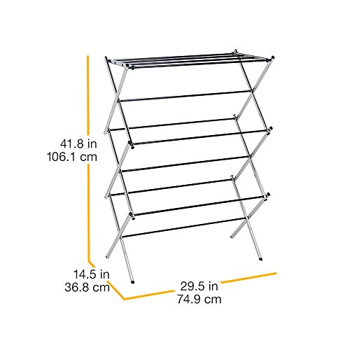 AmazonBasics - Tendedero plegable, cromado