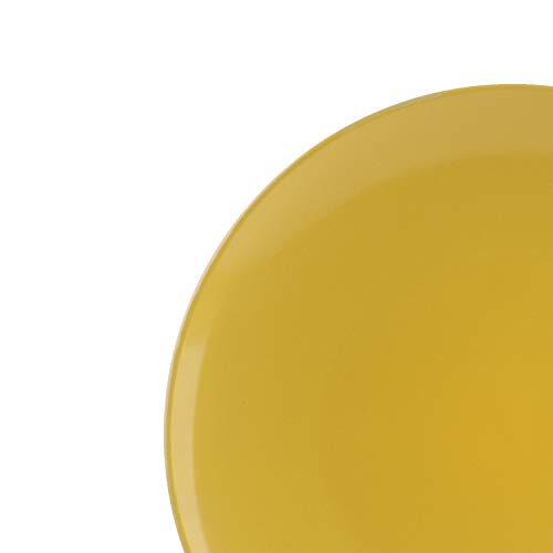 AmazonBasics - Vajilla de gres para 6 personas, color Amarillo, 18 piezas